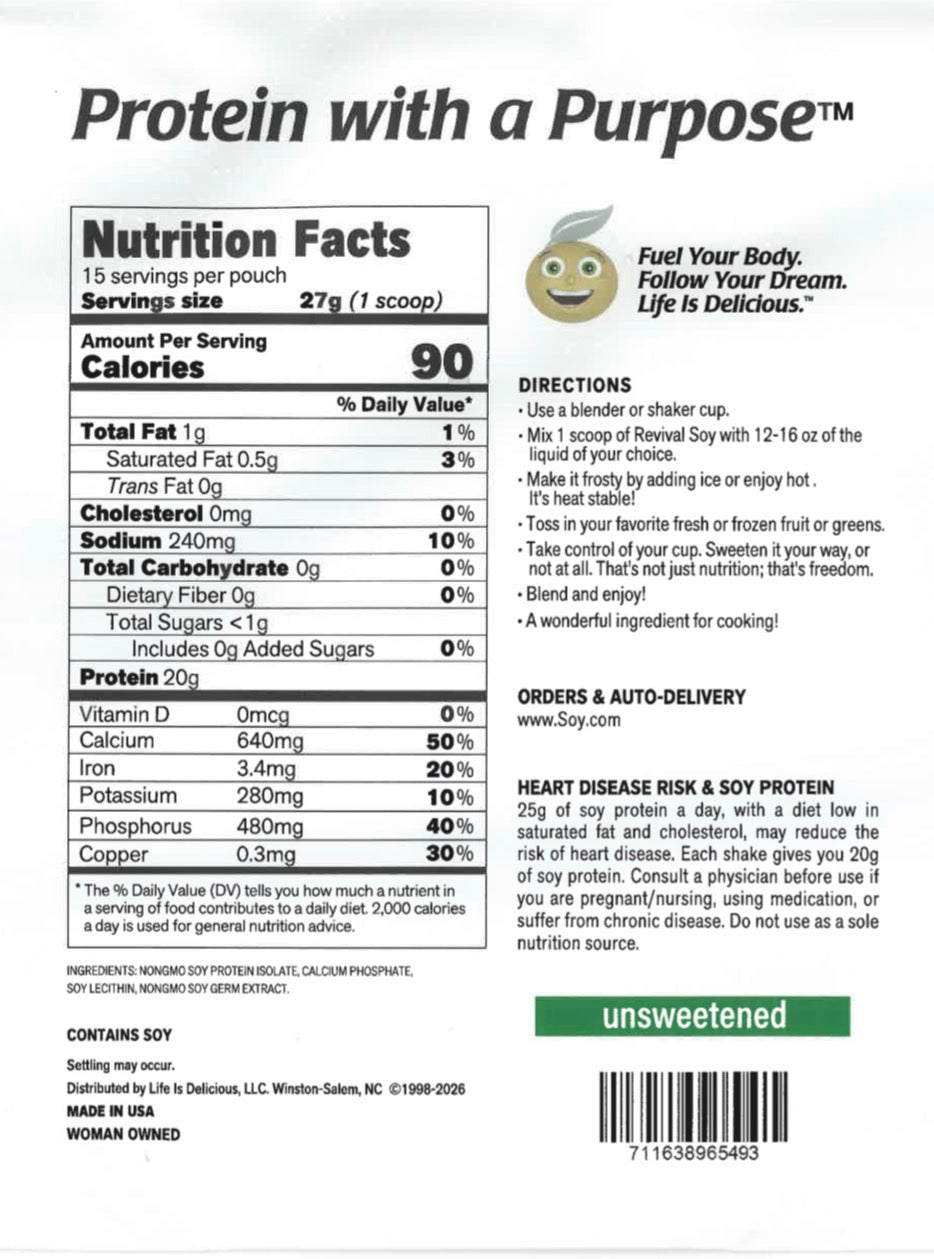 Plain 20g Soy Protein Shake