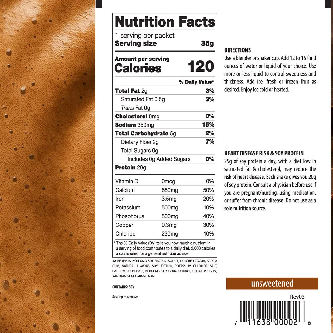 Chocolate Daydream 20g Soy Shake