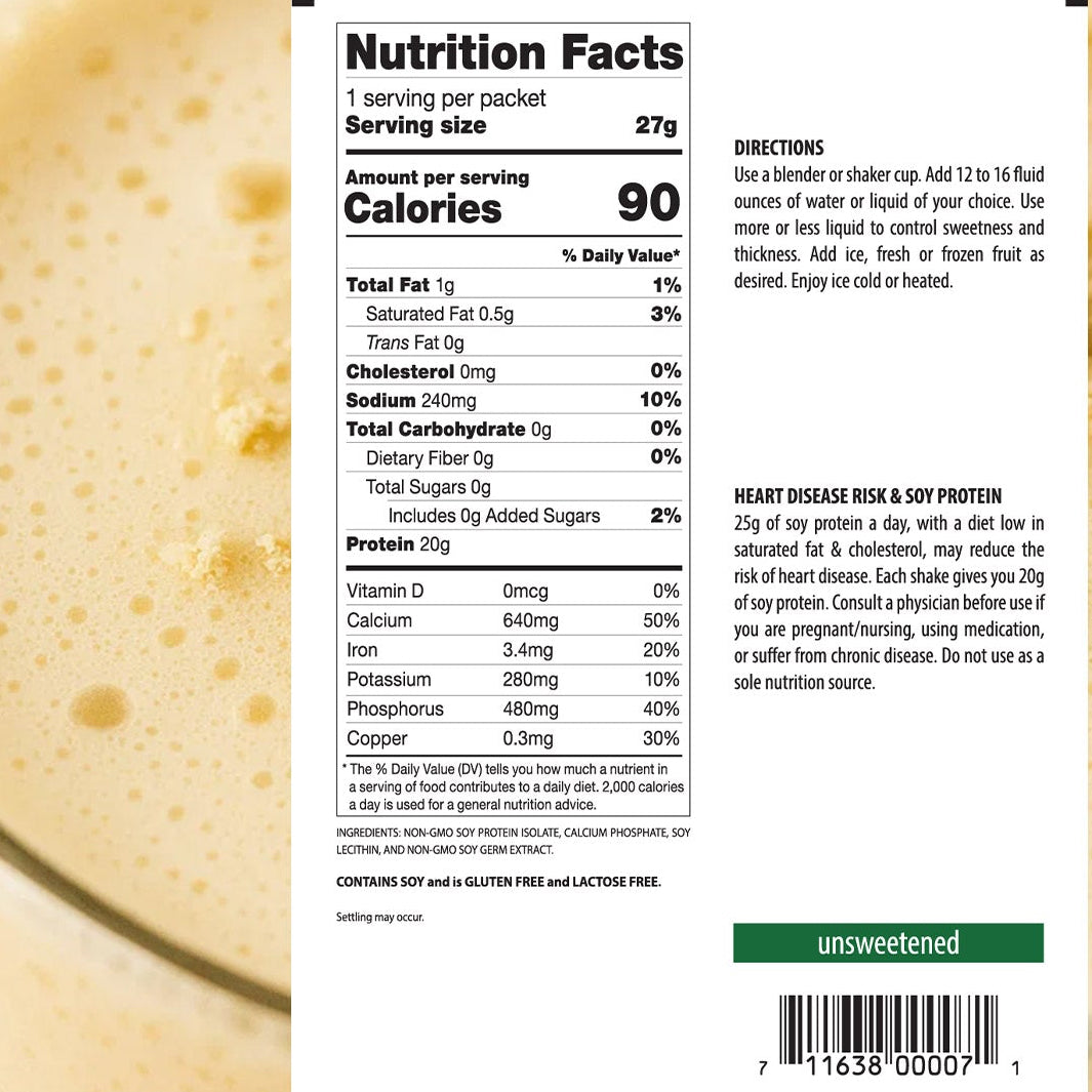 Plain 20g Soy Protein Shake