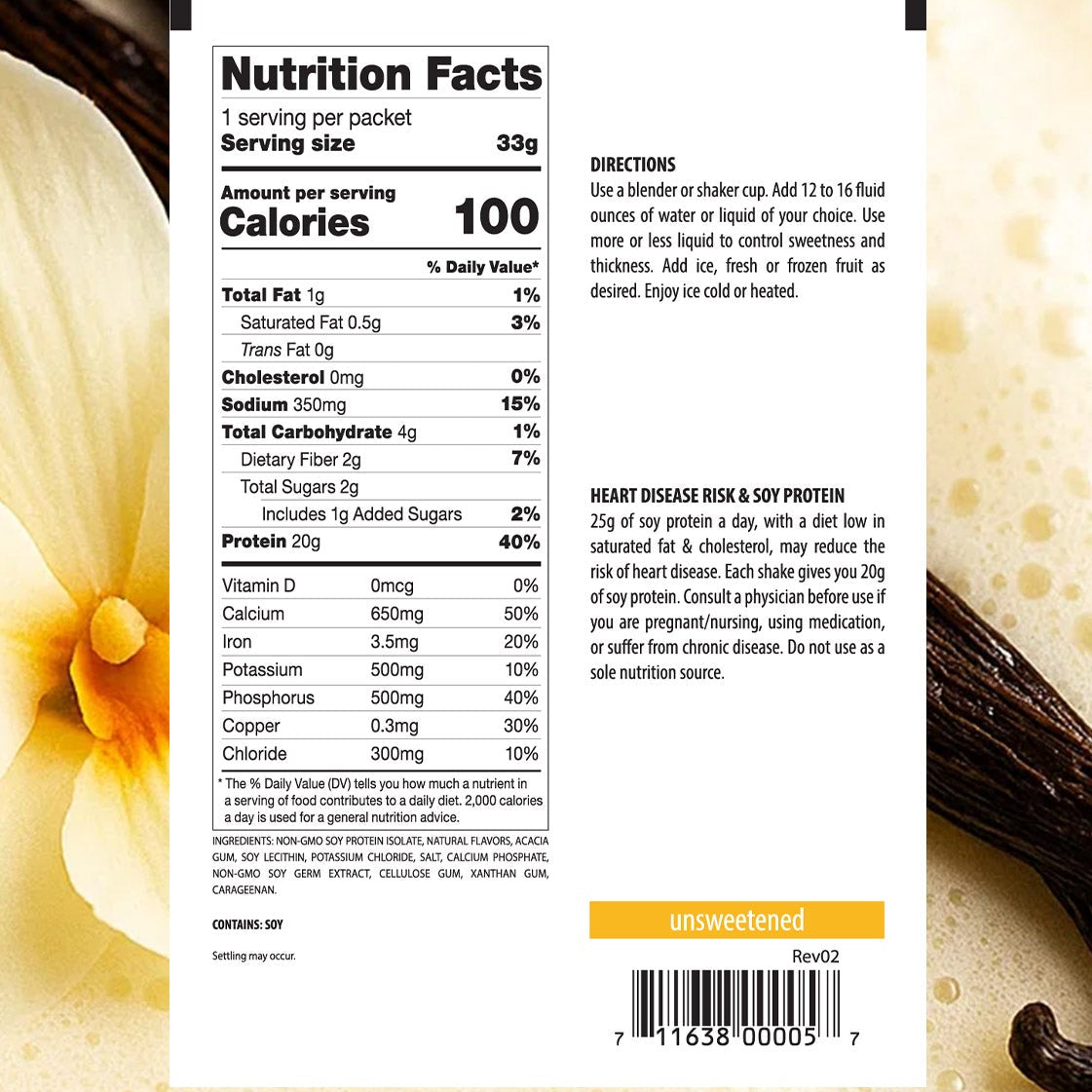 Vanilla Pleasure 20g Soy Protein Shake